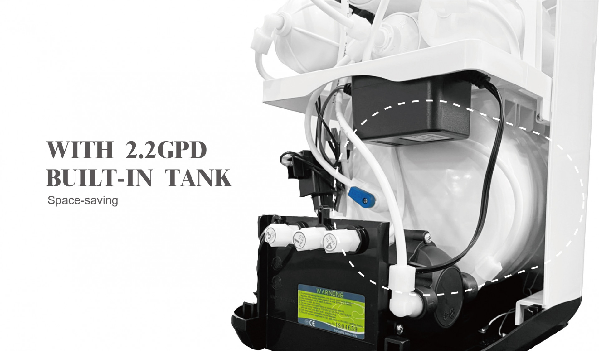 RO SYSTEM WITH 2.2GPD BUILT-IN TANK