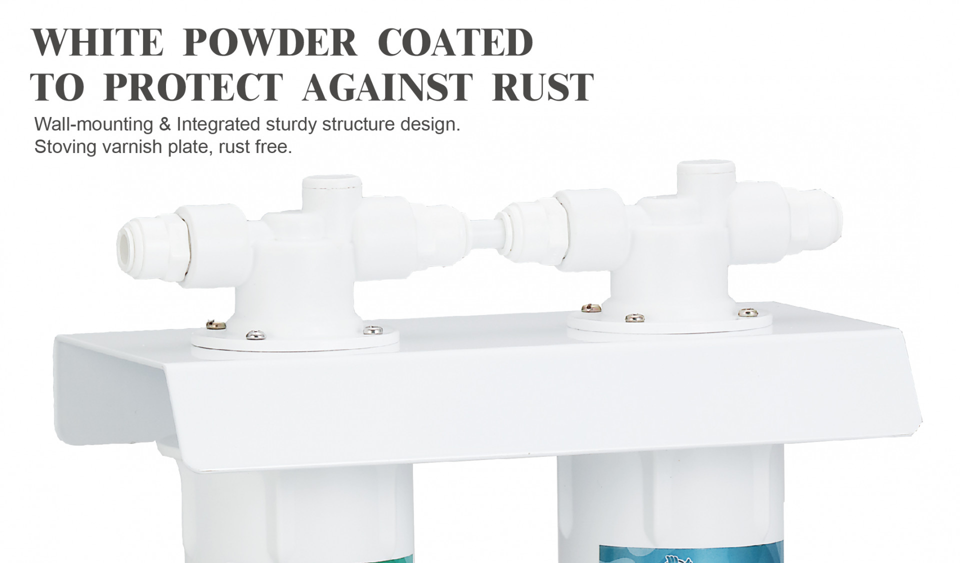 WATER PURIFIER WHITE POWDER COATED TO PROTECT AGAINST RUST