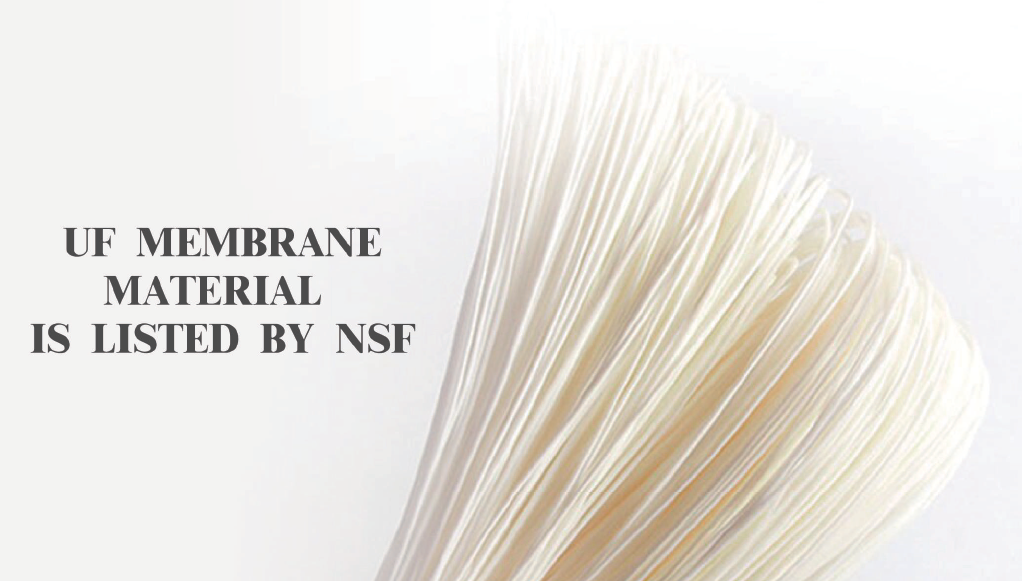 UF MEMBRANE MATERIAL IS LISTED BY NSF