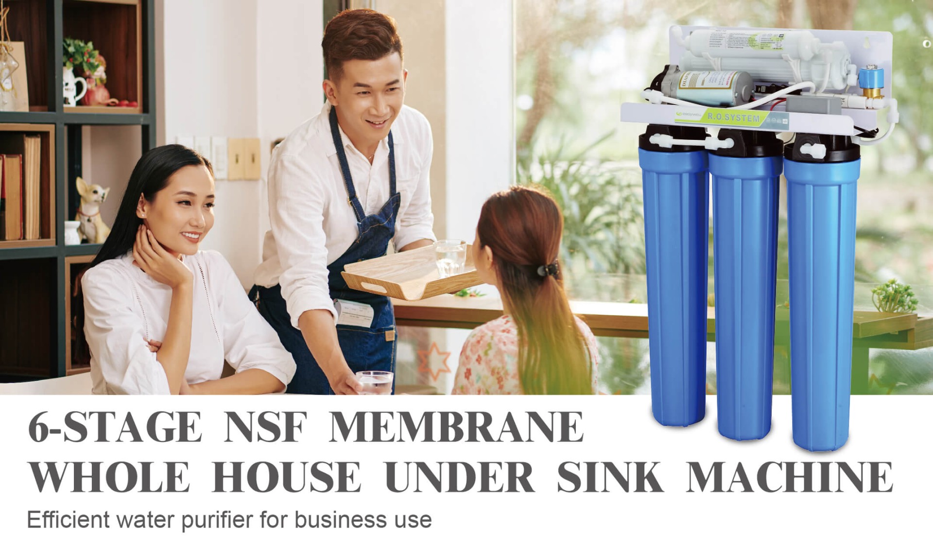 6-STAGE NSF MEMBRANE WHOLE HOUSE UNDER SINK MACHINE