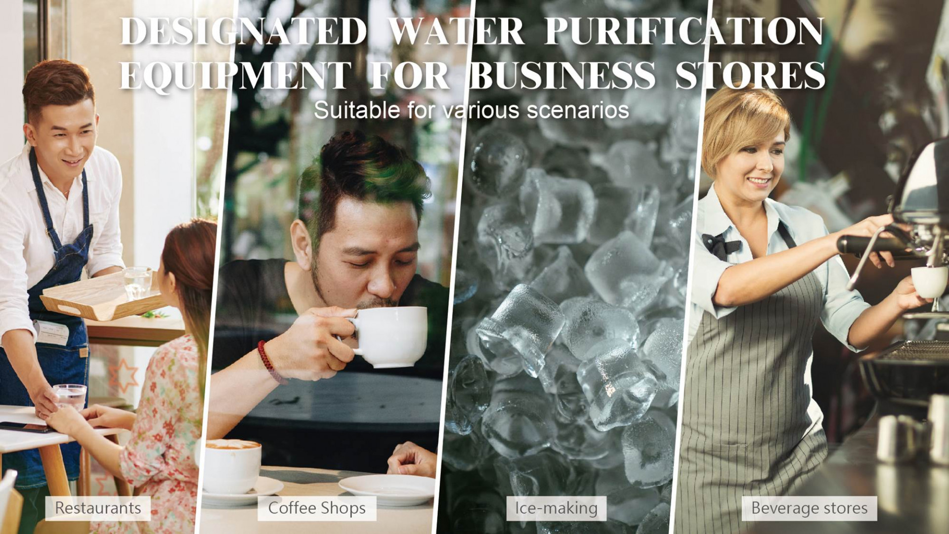 WATER PURIFIER HIGH FLOW WATER SYSTEM DESIGNATED FOR COMMERCIAL STORES